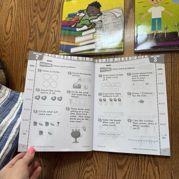 3 Homeschool Grade K Kindergarten WorkBooks 180 Days Of Reading Math Science - Picture 5 of 8